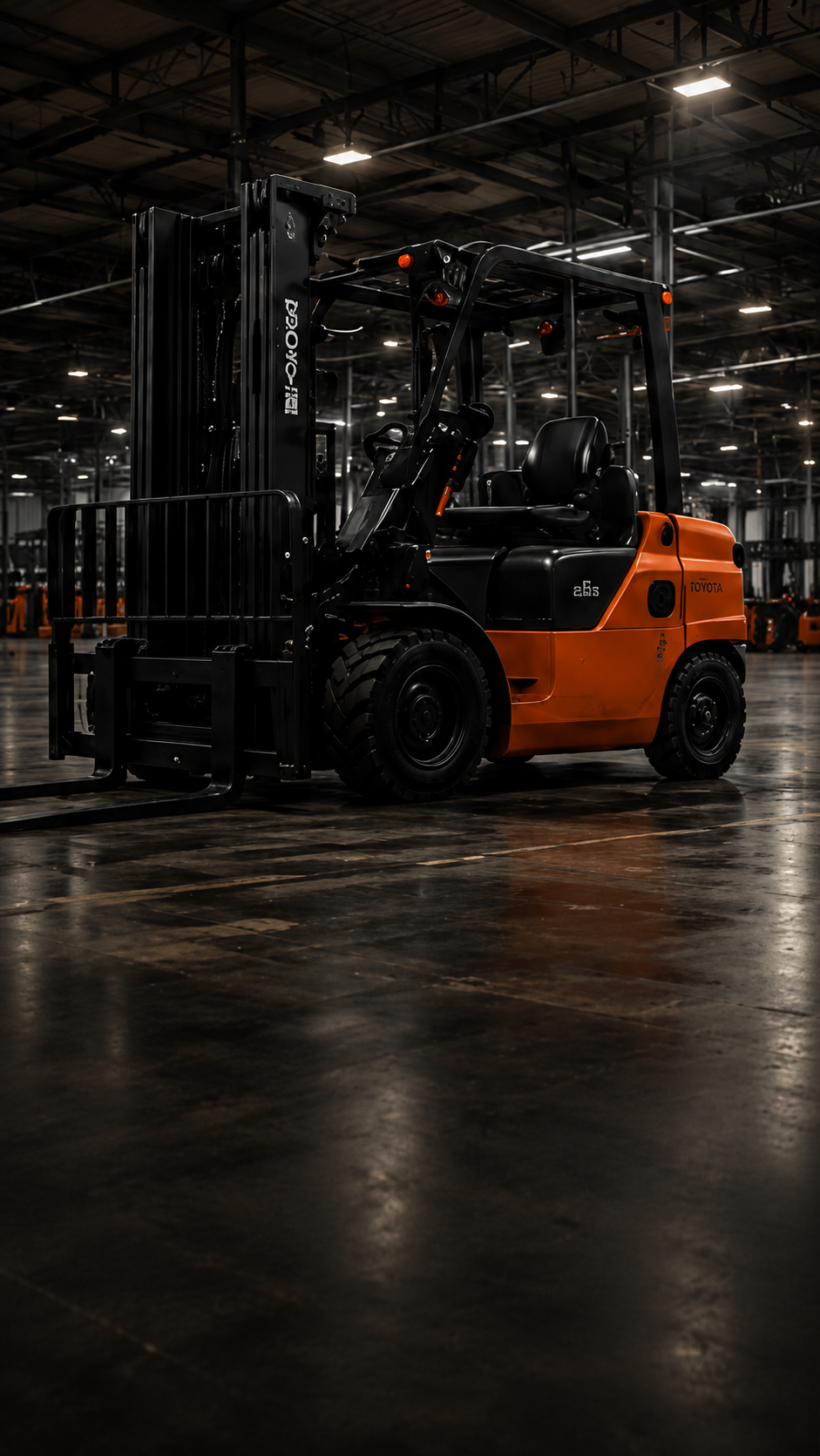 Toyota forklift in warehouse